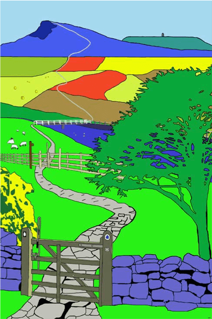 The illuminated window, a stylised celebration of the local landscape